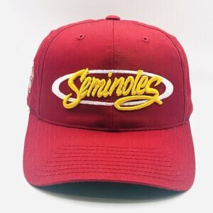 Vintage Florida State Seminoles SnapBack Hat Amco Twill NCAA Side Patch 90s VTG